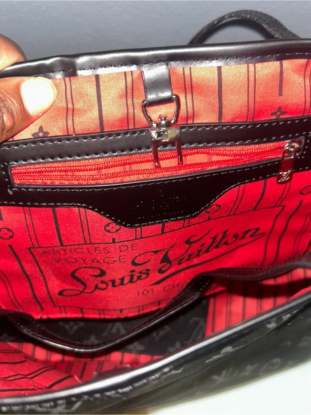 Authentic Louis Vuitton Black Monogram Tote Bag